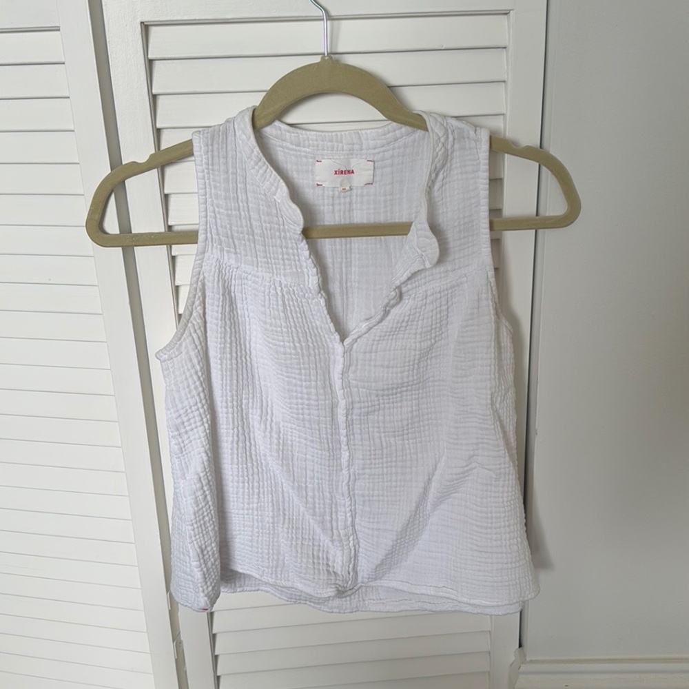Xirena | X-Small | White 100% Cotton Tank Top